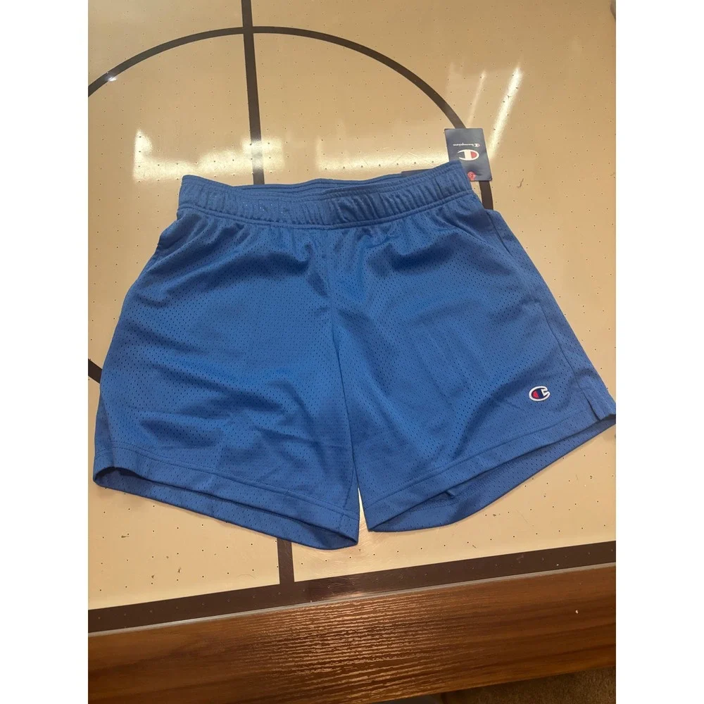 608 Champion Mens Mesh Short 7 Nebulas Blue Athletic Basketball CPM261SH85002 M
